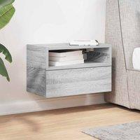 Berkfield Home Durable Wall-mounted Bedside Cabinet Grey Sonoma 45x26x28.5 cm