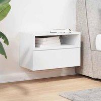 Berkfield Home Durable Wall-mounted Bedside Cabinet White 45x26x28.5 cm