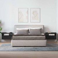 Berkfield Home Durable Wall-mounted Bedside Cabinets 2 pcs Black 45x26x28.5 cm