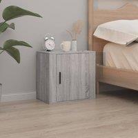 Berkfield Home Elegant Wall-mounted Bedside Cabinets 2 pcs Grey Sonoma 50x30x47 cm | Size: 50 x 30 x 47 cm