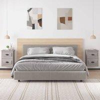 Berkfield Home Elegant Wall-mounted Bedside Cabinets 2 pcs Grey Sonoma 41.5x36x53cm | Size: 41.5x36x53 cm