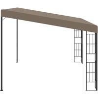 Berkfield Home Durable Wall-mounted Gazebo 4x3 m Taupe Fabric