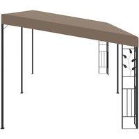 Berkfield Home Durable Wall-mounted Gazebo 6x3x2.5 m Taupe