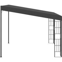 Berkfield Home Durable Wall-mounted Gazebo 3x3 m Anthracite Fabric in Black