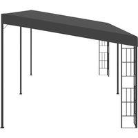 Berkfield Home Durable Wall-mounted Gazebo 3x6 m Anthracite Fabric in Dark Grey