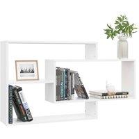Berkfield Home Decorative Wall Shelf White 104x20x58.5 cm Engineered Wood