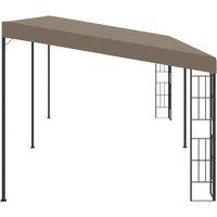 Berkfield Home Durable Wall-mounted Gazebo 6x3 m Taupe Fabric