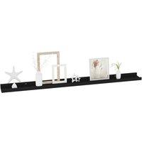 Berkfield Home Decorative Wall Shelves 4 pcs Black 100x9x3 cm | Size: 100 x 9 x 3 cm