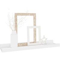 Berkfield Home Decorative Wall Shelves 4 pcs High Gloss White 40x9x3 cm | Size: 40 x 9 x 3 cm