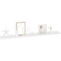 Berkfield Home Decorative Wall Shelves 4 pcs High Gloss White 100x9x3 cm | Size: 100 x 9 x 3 cm
