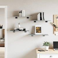 Berkfield Home Durable Wall Shelves 4 pcs Grey Sonoma 60x30x1.5 cm Engineered Wood