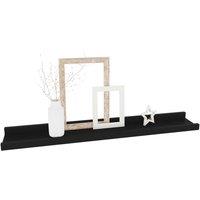 Berkfield Home Decorative Wall Shelves 4 pcs Black 60x9x3 cm | Size: 60 x 9 x 3 cm