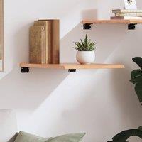 Berkfield Home Beautiful Wall Shelf Light Brown 40x60x2 cm Treated Solid Wood Oak | Size: 40 x 60 x 2 cm