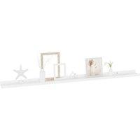 Berkfield Home Decorative Wall Shelves 2 pcs White 115x9x3 cm | Size: 115 x 9 x 3 cm