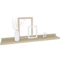 Berkfield Home Decorative Wall Shelves 2 pcs Sonoma Oak 60x9x3 cm in Light Tan | Size: 60 x 9 x 3 cm