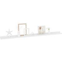 Berkfield Home Decorative Wall Shelves 2 pcs High Gloss White 115x9x3 cm | Size: 115 x 9 x 3 cm