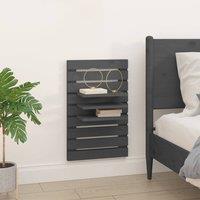 Berkfield Home Beautiful Wall-mounted Bedside Shelves 2 pcs Grey Solid Wood Pine