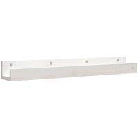 Berkfield Home Beautiful Wall Shelves 2 pcs White 80x12x9 cm Solid Wood Pine | Size: 80 x 12 x 9 cm