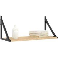 Berkfield Home Beautiful Wall Shelves 2 pcs Sonoma Oak 60x25x25.5 cm Engineered wood in Light Oak