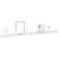 Berkfield Home Decorative Wall Shelves 2 pcs High Gloss White 100x9x3 cm | Size: 100 x 9 x 3 cm