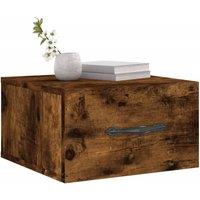 Berkfield Home Decorative Wall-mounted Bedside Cabinets 2 pcs Smoked Oak 35x35x20 cm in Brown | Size: 35 x 35 x 20 cm