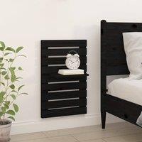Berkfield Home Beautiful Wall-mounted Bedside Shelves 2 pcs Black Solid Wood Pine
