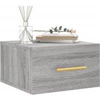 Berkfield Home Decorative Wall-mounted Bedside Cabinets 2 pcs Grey Sonoma 35x35x20 cm | Size: 35 x 35 x 20 cm