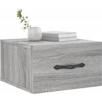 Berkfield Home Decorative Wall-mounted Bedside Cabinets 2 pcs Grey Sonoma 35x35x20 cm | Size: 35 x 35 x 20 cm