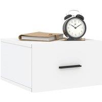 Berkfield Home Decorative Wall-mounted Bedside Cabinet White 35x35x20 cm | Size: 35 x 35 x 20 cm