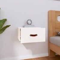 Berkfield Home Beautiful Wall-mounted Bedside Cabinet White 40x29.5x22 cm