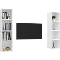 Berkfield Home Practical Wall-mounted TV Cabinets 2 pcs White Engineered Wood