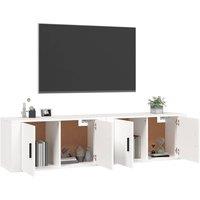 Berkfield Home Classic Wall-mounted TV Cabinets 2 pcs White 80x34.5x40 cm