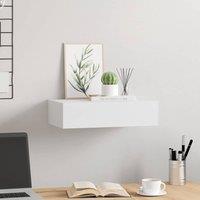 Berkfield Home Elegant Wall-mounted Drawer Shelf White 40x23.5x10 cm MDF