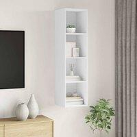 Berkfield Home Practical Wall-mounted TV Cabinet White 37x37x142.5 cm Engineered Wood