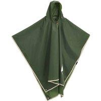 Berkfield Home Rain Poncho with Hood 2-in-1 Design Green 223x145 cm