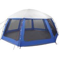 Berkfield Home Pool Tent with Removable Fly & Mesh Walls Azure Blue 612x612 cm