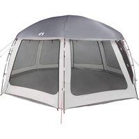 Berkfield Home Pool Tent with Removable Fly & Mesh Walls Grey 612x612 cm