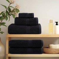 Berkfield Home Premium Bath Towels SOLUND 2 pcs 100x150 cm 600 gsm in Black