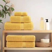 Berkfield Home Premium Towels SOLUND 2pcs Gold 100x200cm 600gsm