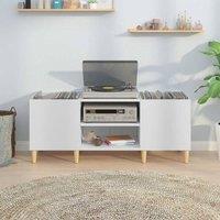 Berkfield Home Record Cabinet White 121x38x48 cm Engineered Wood | Size: 121 x 38 x 48 cm
