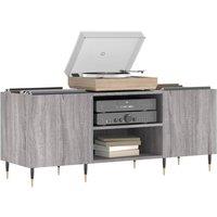 Berkfield Home Record Cabinet Grey Sonoma 121x38x48 cm Engineered Wood | Size: 121 x 38 x 48 cm