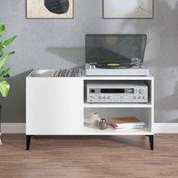 Berkfield Home Record Cabinet High Gloss White 84.5x38x48 cm Engineered Wood