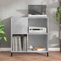 Berkfield Home Record Cabinet Concrete Grey 84.5x38x89 cm Engineered Wood
