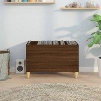Berkfield Home Record Cabinet Brown Oak 74.5x38x48 cm Engineered Wood
