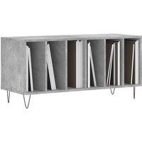 Berkfield Home Record Cabinet Concrete Grey 100x38x48 cm Engineered Wood | Size: 100 x 38 x 48 cm