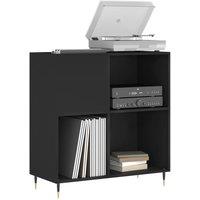 Berkfield Home Record Cabinet Black 84.5x38x89 cm Engineered Wood