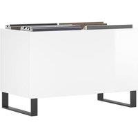 Berkfield Home Record Cabinet High Gloss White 74.5x38x48 cm Engineered Wood