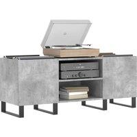 Berkfield Home Record Cabinet Concrete Grey 121x38x48 cm Engineered Wood | Size: 121 x 38 x 48 cm