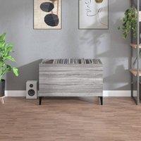Berkfield Home Record Cabinet Grey Sonoma 74.5x38x48 cm Engineered Wood