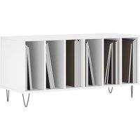 Berkfield Home Record Cabinet White 100x38x48 cm Engineered Wood | Size: 100 x 38 x 48 cm